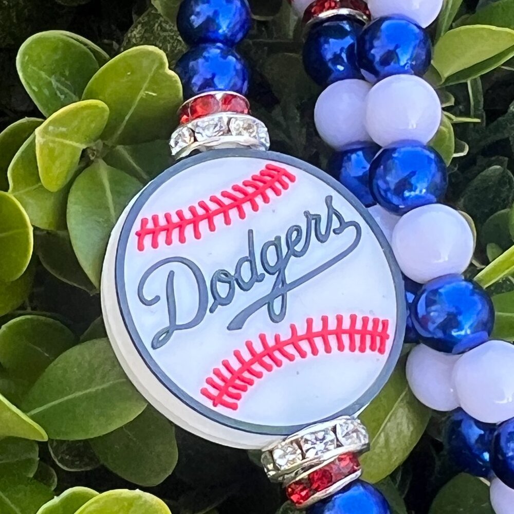 Show off your team pride on every walk with this handmade one-of-a-kind LA Dodge
